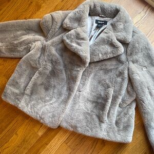 Tan Faux Fur Coat by DKNY in size XL